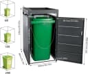Youyijia Mülltonnenbox für 240L Tonne Grau Metall Bild 1