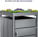 Youyijia Mülltonnenbox für 240L Tonne Grau Metall Bild 3