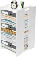 Youyijia Dokumentenhalter 10 Ablagefächer Weiß PVC-Schaumplatte Bild 2