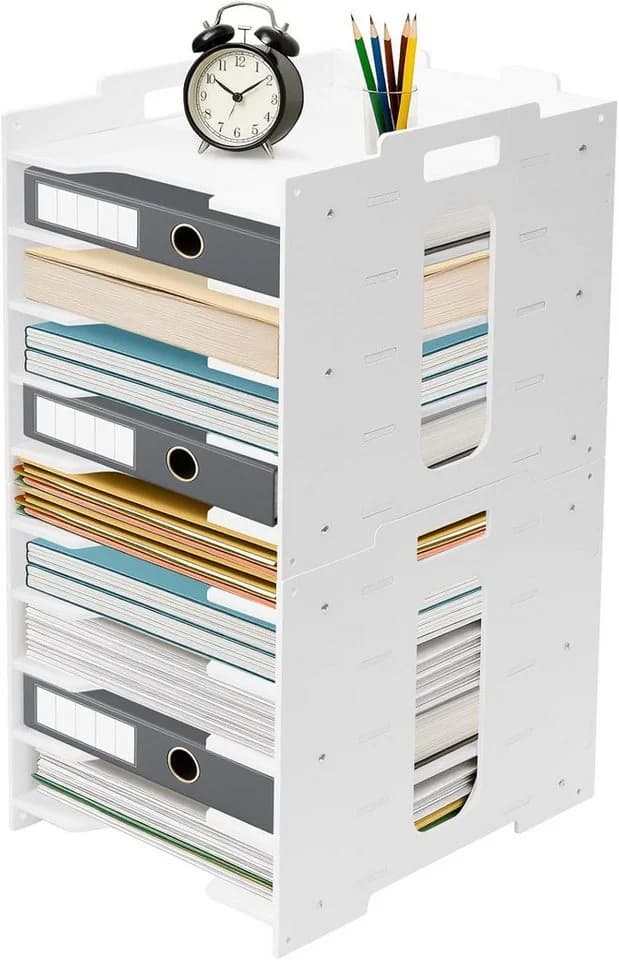 Youyijia Dokumentenhalter 10 Ablagefächer Weiß PVC-Schaumplatte - Bild 2