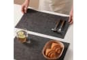 Youyijia Platzset Tischsets Abwaschbar Grau Kunstleder Bild 4