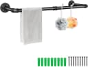 Youyijia Wand-Kleiderständer Schwarz Industriell 80cm Bild 2