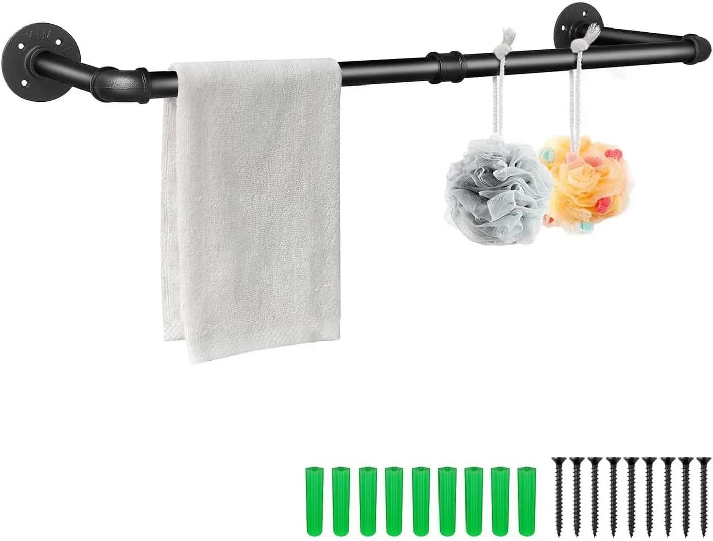 Youyijia Wand-Kleiderständer Schwarz Industriell 80cm - Bild 2