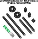Youyijia Wand-Kleiderständer Schwarz Industriell 80cm Bild 3
