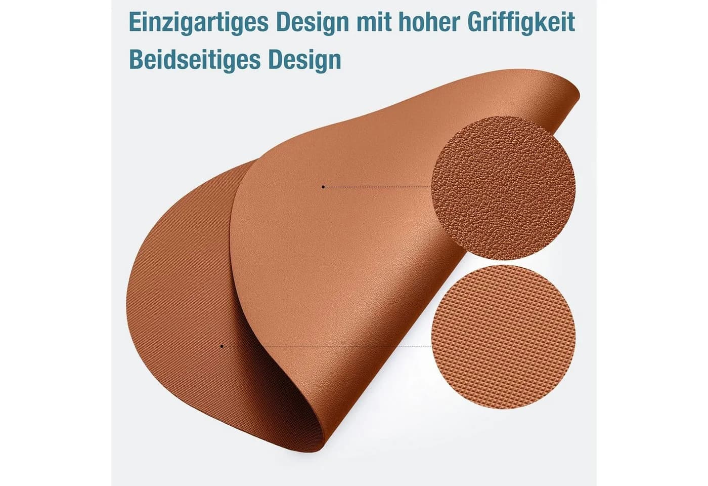 Youyijia Platzset 6er Set Tischset aus Leder-Imitat - Bild 5