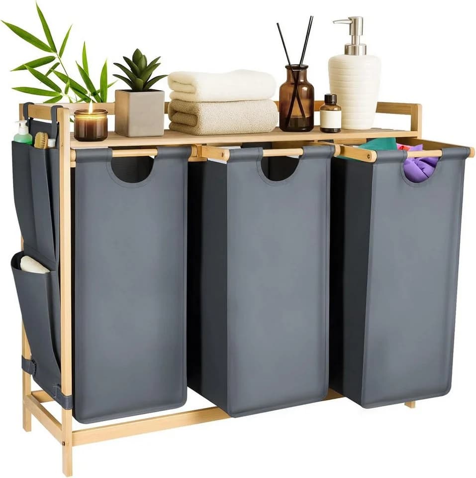 Youyijia Wäschebox 150L Wäschesammler 3 Fächer - Bild 2