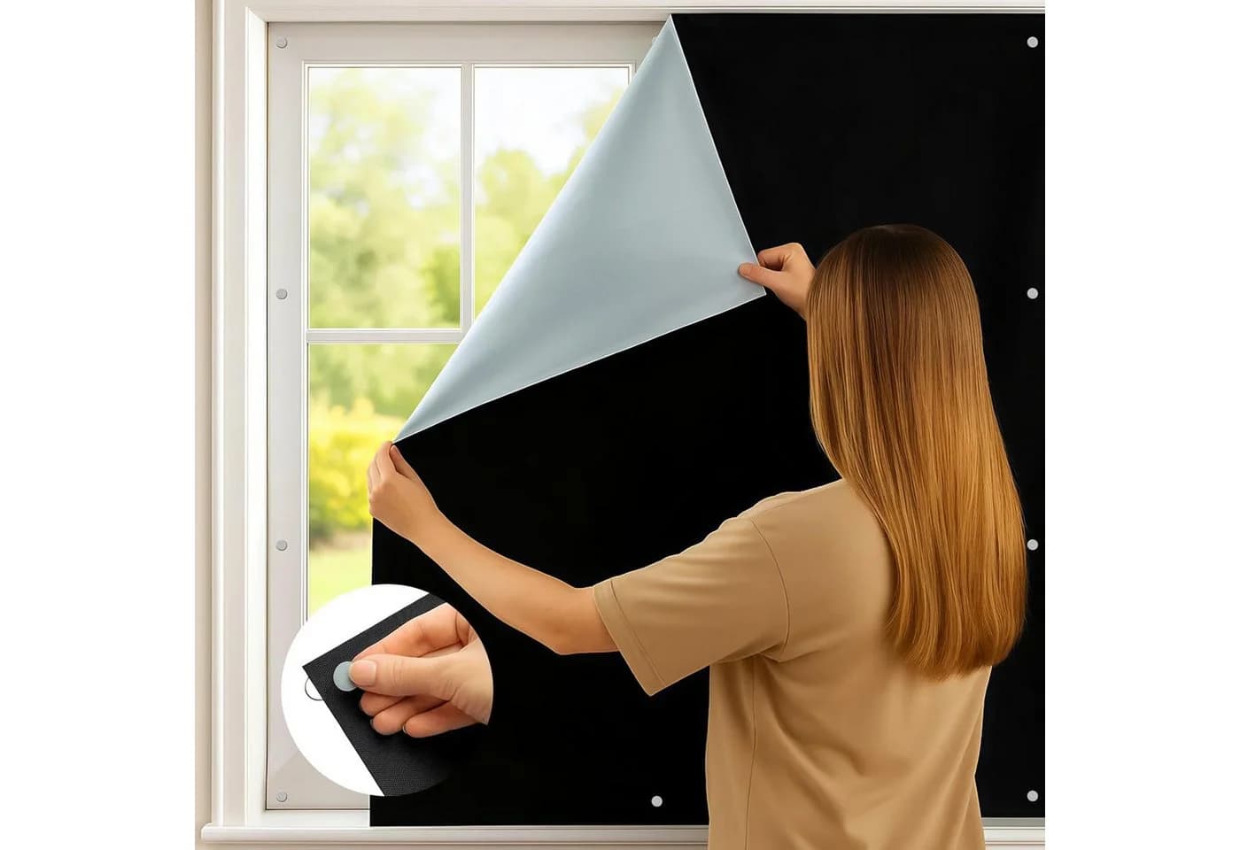 Youyijia Magnetische Verdunkelungsvorhänge 130x145cm - Bild 2