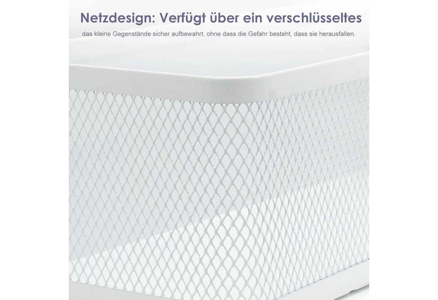 Youyijia Nachttischkorb Metall Schwarz/Weiß - Bild 3