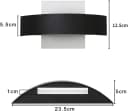 ZMH LED Wandleuchte Schwarz Modern Fernbedienung Bild 5