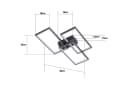 ZMH LED Deckenleuchte Schwarz Dimmbar Modern-Design Bild 5