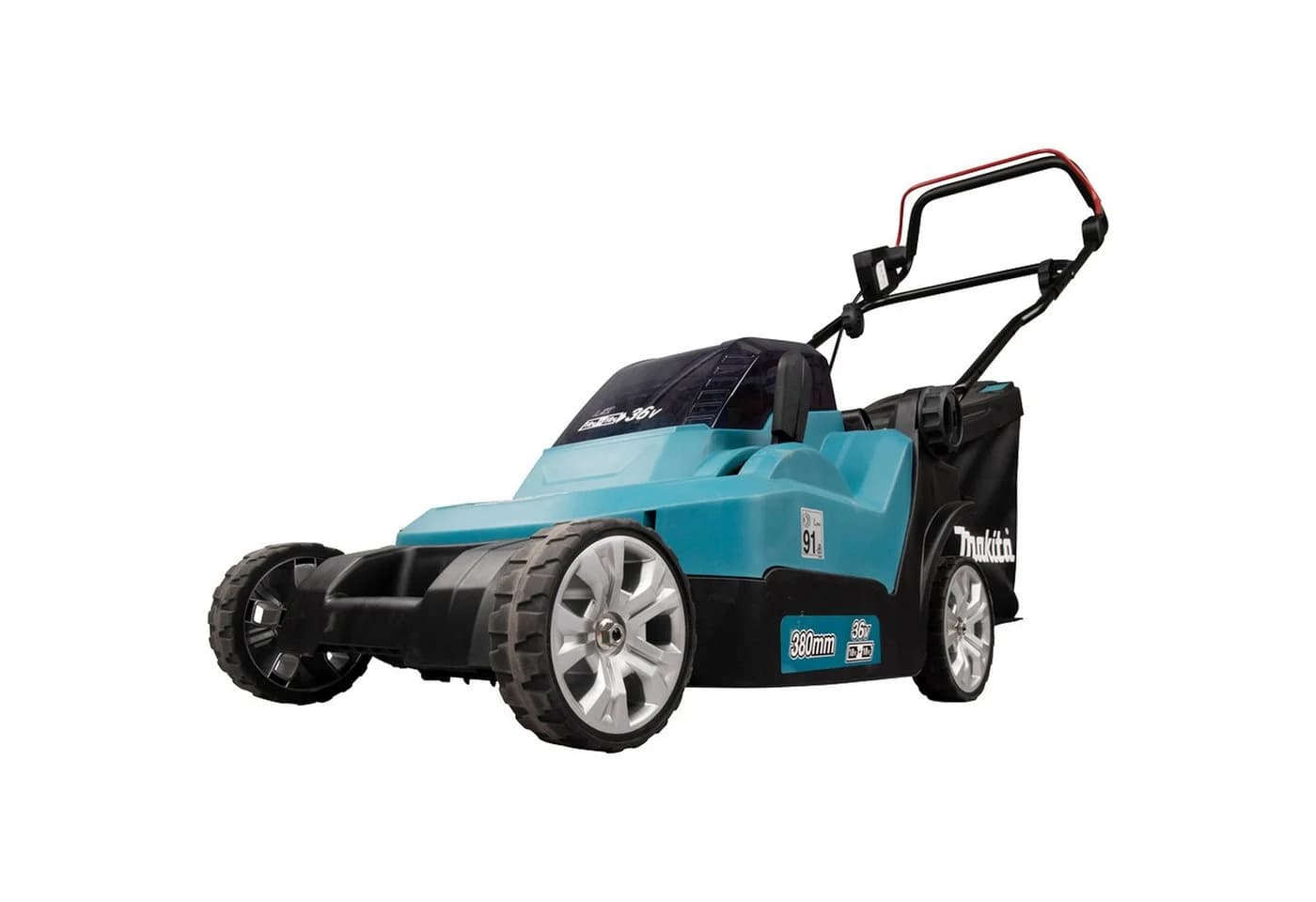 Makita DLM382Z Akku-Rasenmäher 38 cm 2x18V LXT mit Grasfangkorb - Bild 2