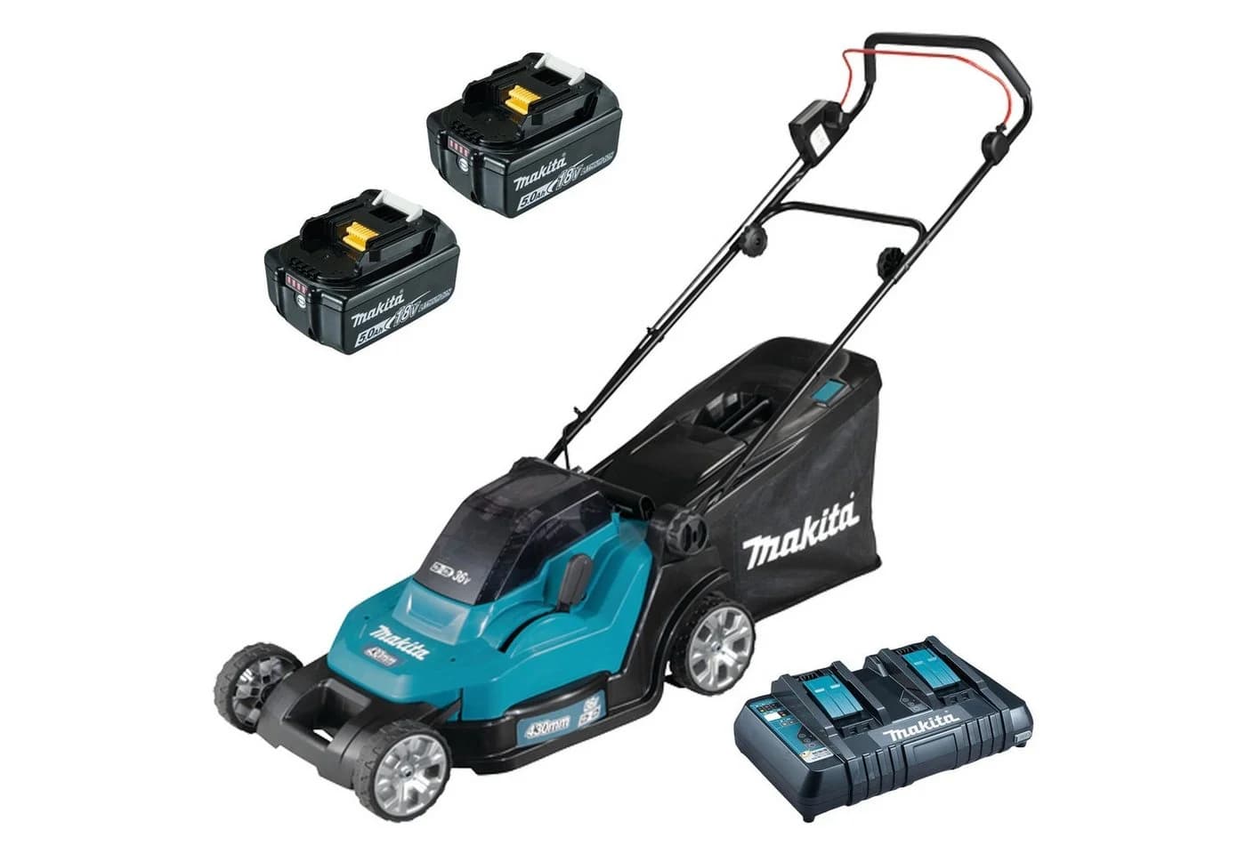 Makita Akku-Rasenmäher 2x18V DLM432PT2 - Bild 3