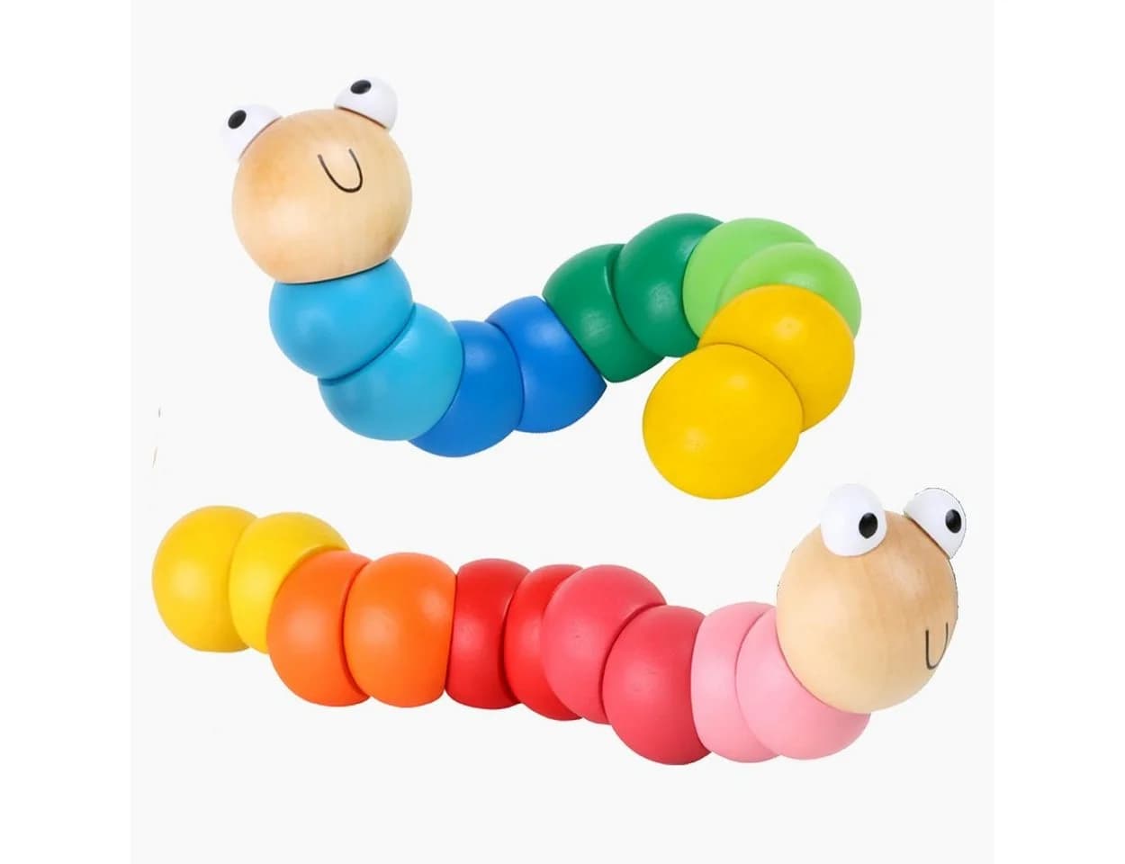 Small Foot Drehwurm Bunt 2er Set Holzspielzeug für Kinder ab 1 Jahr - Bild 2