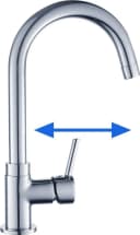 Tuganna Waschtischarmatur Rundbogen Standventil Chrom Bild 1
