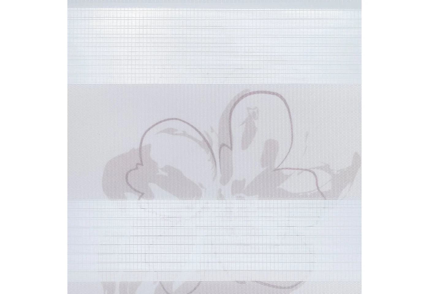 Doppelrollo GARESA Blume Grau Polyester 45x150cm - Bild 5