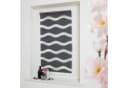 Doppelrollo GARESA Welle 45x150 cm Anthrazit Polyester Bild 1
