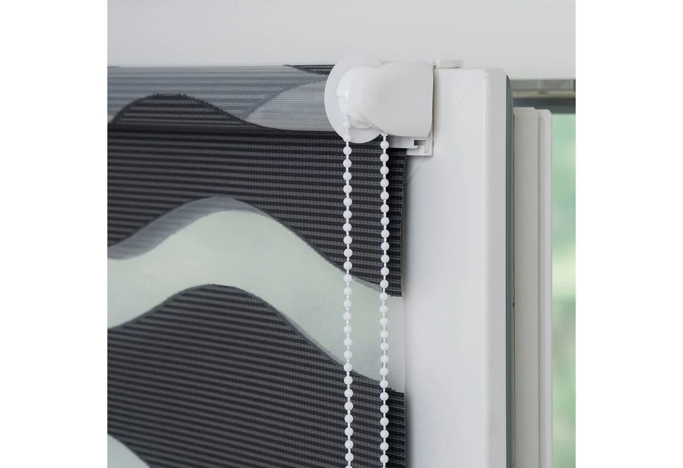 Doppelrollo GARESA Welle 45x150 cm Anthrazit Polyester - Bild 5