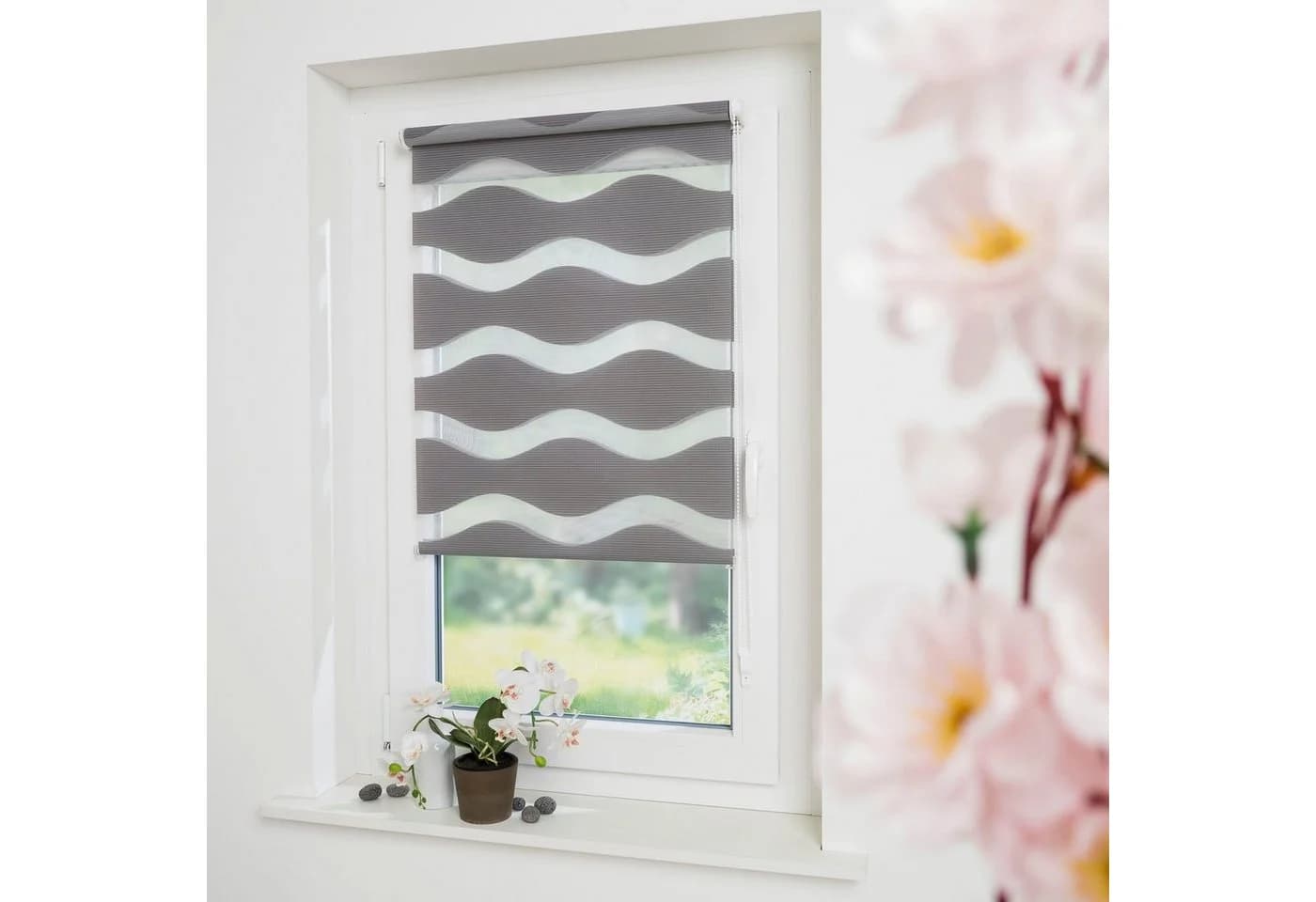 Doppelrollo GARESA Welle 70x150 cm Polyester Rollos - Bild 3
