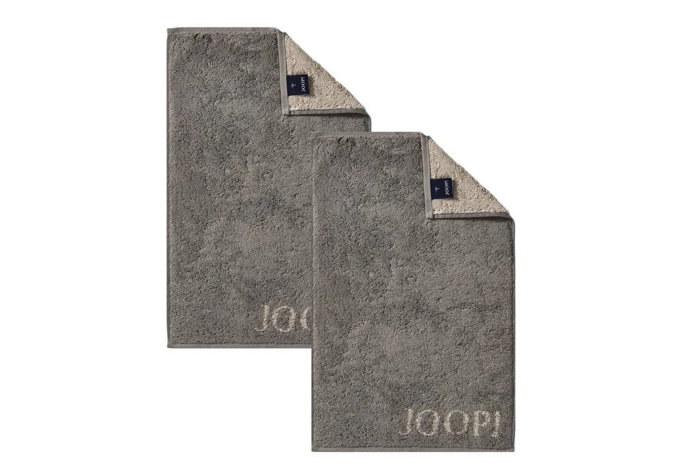 JOOP! Handtuch 2 Stück Classic Graphit Taupe 30x50, Walkfrottier, 100% Baumwolle - Bild 2