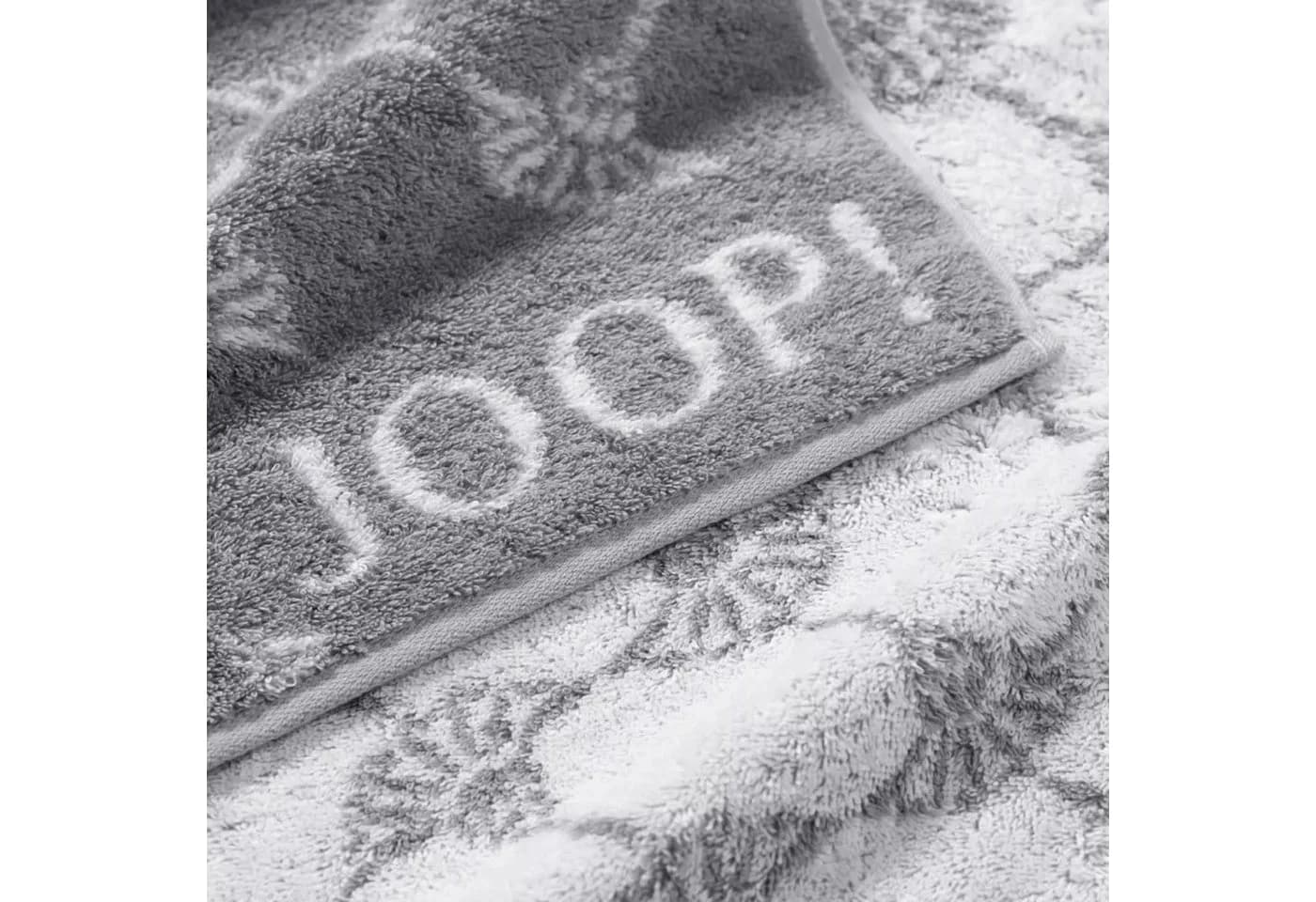 JOOP! Handtuch 2 Stück Cornflower Silber 50x100, Walkfrottier