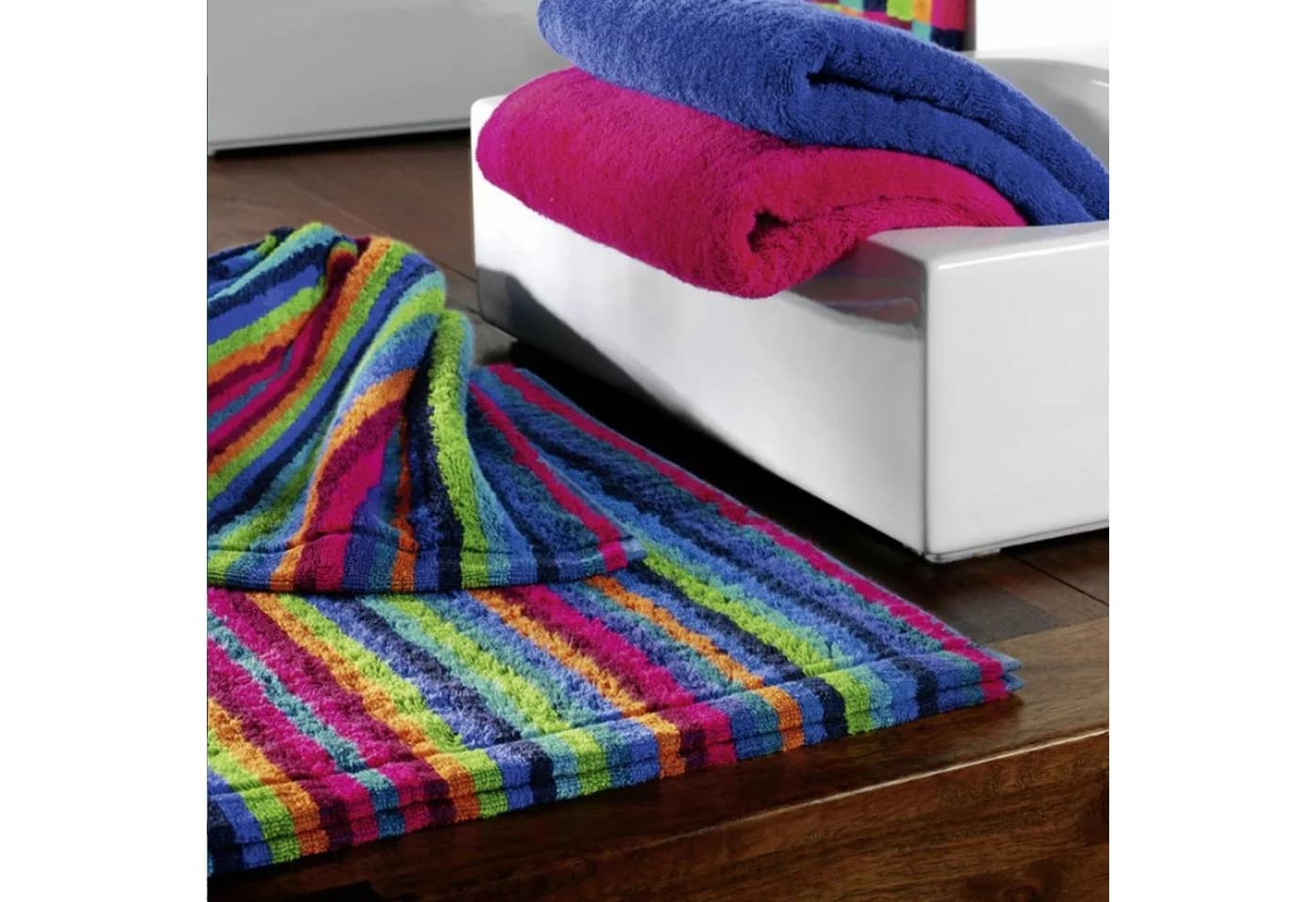 Cawö Life Style Handtücher 2 Stück Streifen Bunt 50x100 Baumwolle