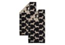 Modernes Handtuch im Hundedesign, Schwarz, 50x100 cm Bild 2