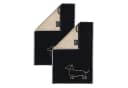 Cawö Handtuch 2 Stück We Love Dogs Dackel Schwarz 30x50 Bild 2