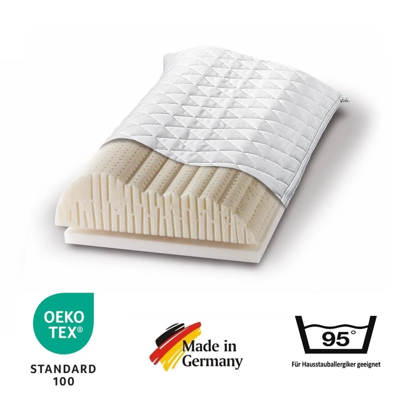 Sympathica Nackenstützkissen Orthopädisch Latex Baumwollbezug