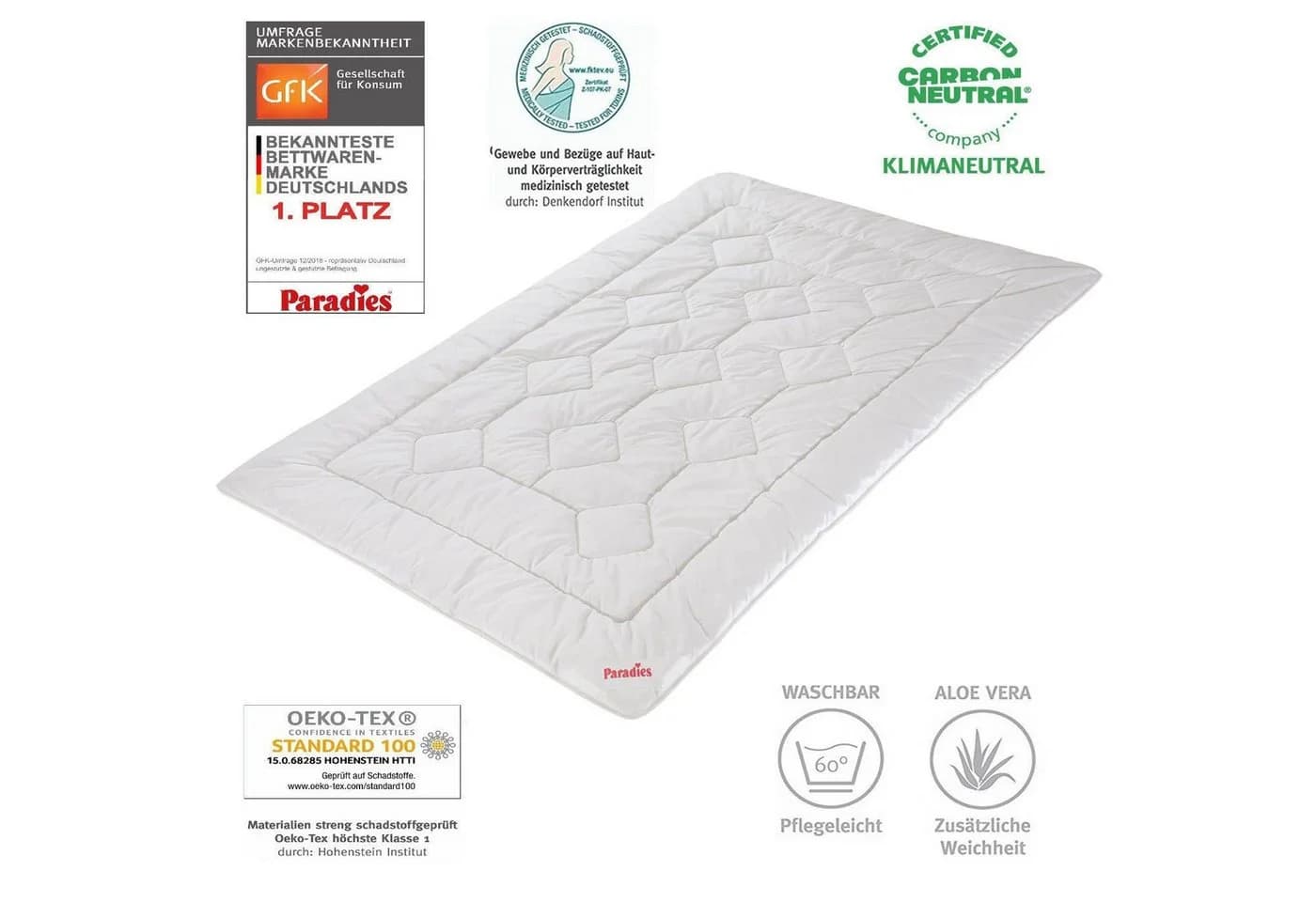 Paradies Sommerbettdecke Halia-Fill 135x200 Baumwolle Aloe Vera