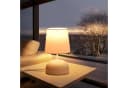 ZMH Tischleuchte Wohnzimmer 2ER Set Weiß Stoff Schreibtischlampe Bild 4