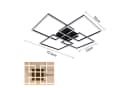 ZMH LED Deckenleuchte 4 Rahmen Modern 32W 3000K Einstellbare Helligkeit Bild 3