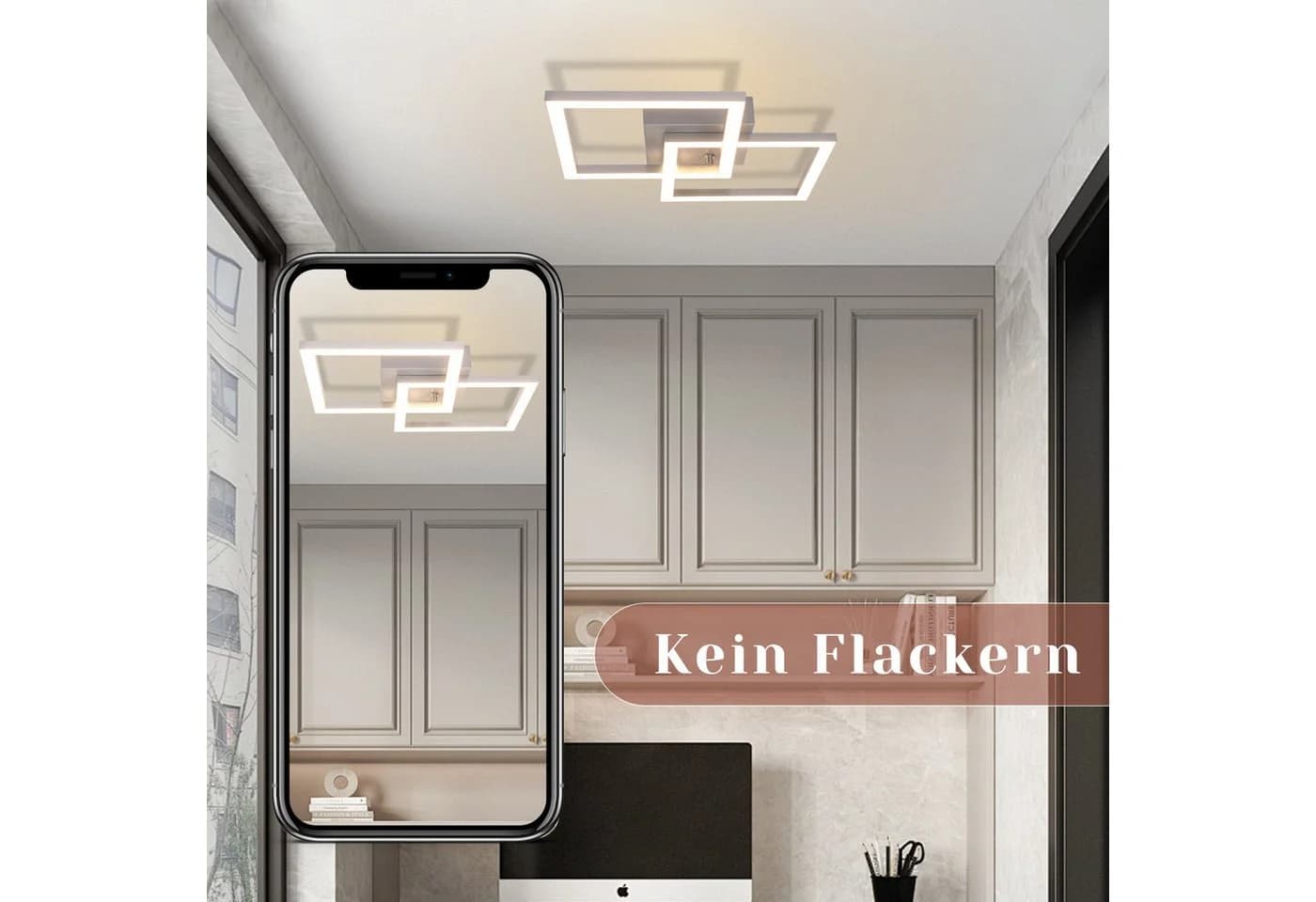 ZMH LED Deckenleuchte Modern 24W Warmweiß Augenschutz - Bild 5