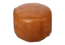 Casa Moro Pouf Marokkanisches Leder Sitzkissen Asli Orange XL Bodenkissen Bild 2