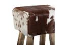Casa Moro Sitzhocker Benisha Kuhfell Optik Retro Hocker Bild 1