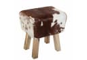 Casa Moro Sitzhocker Benisha Kuhfell Optik Retro Hocker Bild 2