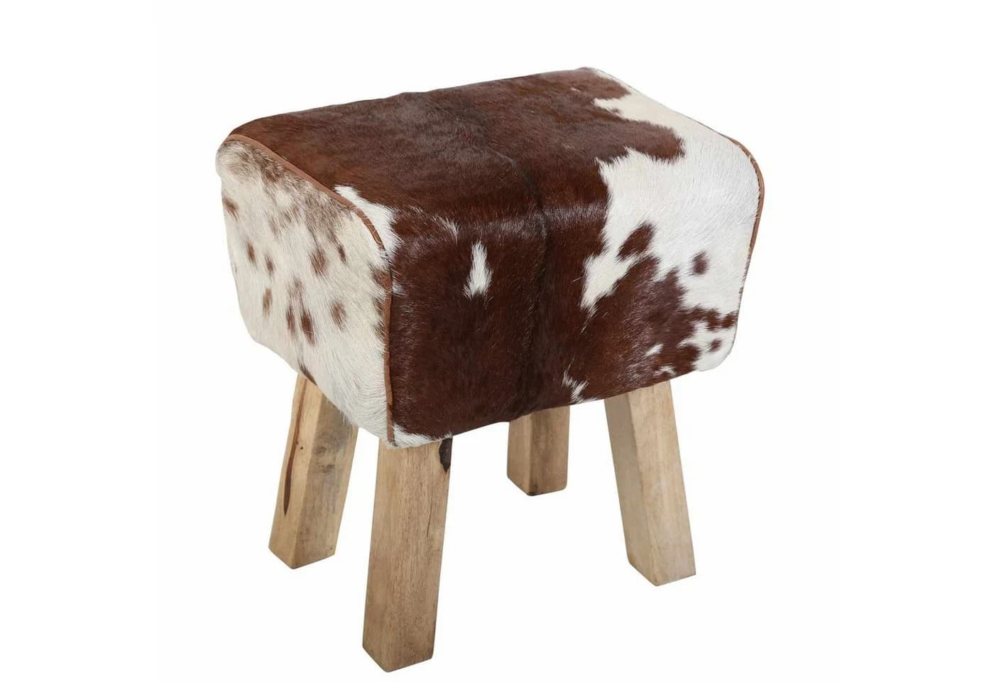 Casa Moro Sitzhocker Benisha Kuhfell Optik Retro Hocker - Bild 2
