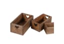 Casa Moro Aufbewahrungsbox Retro Holzbox 3er Set LUCIA alte Ziegelform mit Herz Griffen Bild 2