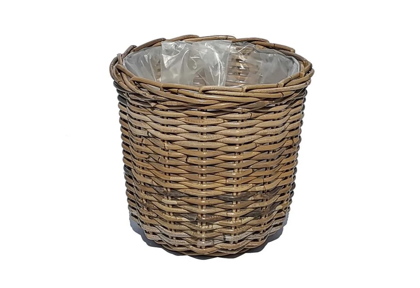 Casa Moro Flechtkorb Rattan Korb Meran rund mit Folie Weidenkorb - Bild 2