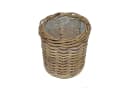 Casa Moro Flechtkorb Rattan Korb Siena rund mit Folie Blumenkorb Pflanzenkorb Bild 1