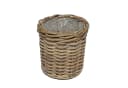 Casa Moro Flechtkorb Rattan Korb Siena rund mit Folie Blumenkorb Pflanzenkorb Bild 2