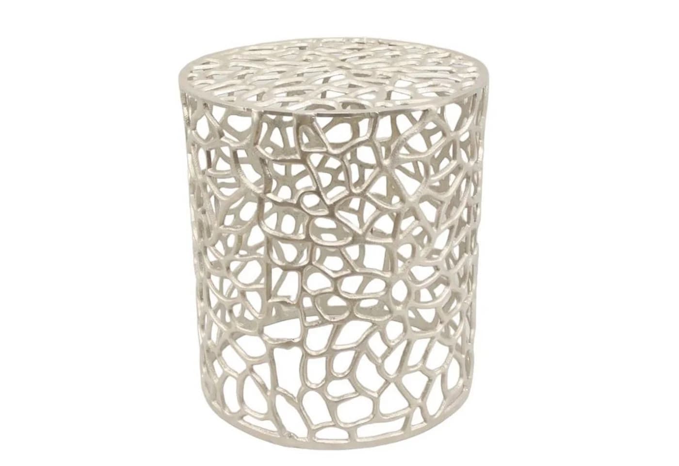 Casa Moro Beistelltisch Dila Silber rund Designer Couchtisch Sofatisch - Bild 2