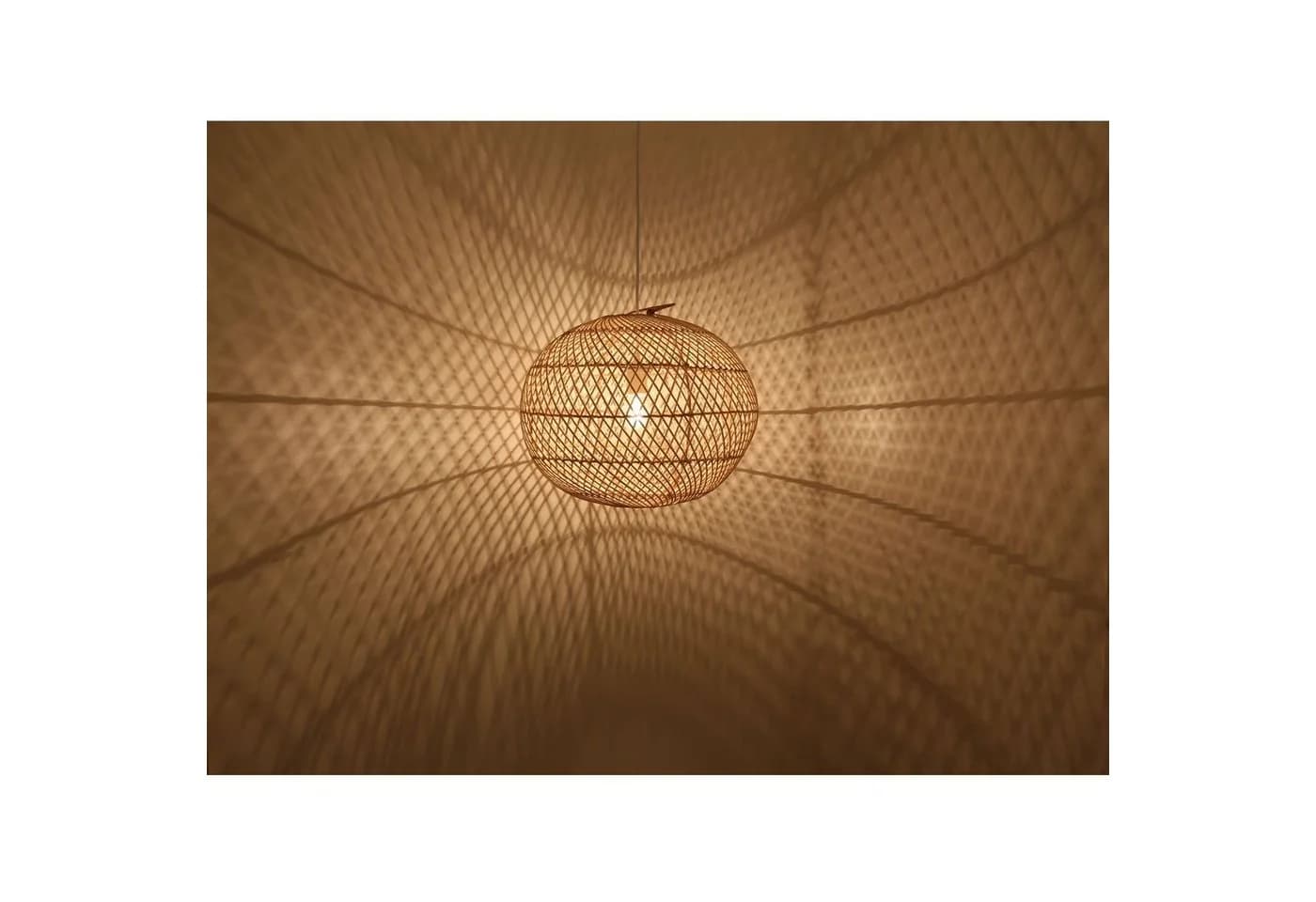 Casa Moro Deckenleuchte Rattan Lampe Ramia Boho Chic Handgefertigt - Bild 3