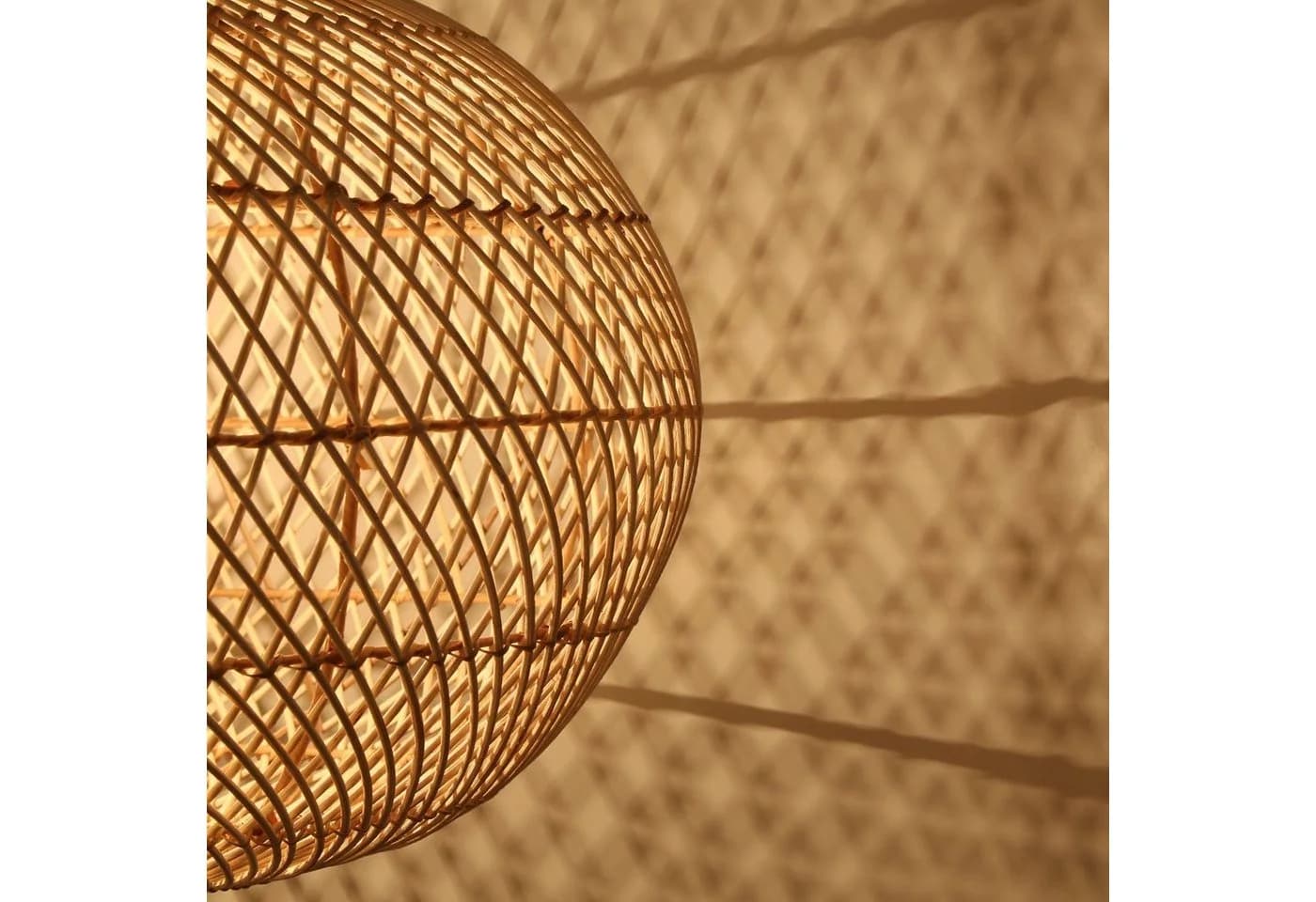 Casa Moro Deckenleuchte Rattan Lampe Ramia Boho Chic Handgefertigt - Bild 4