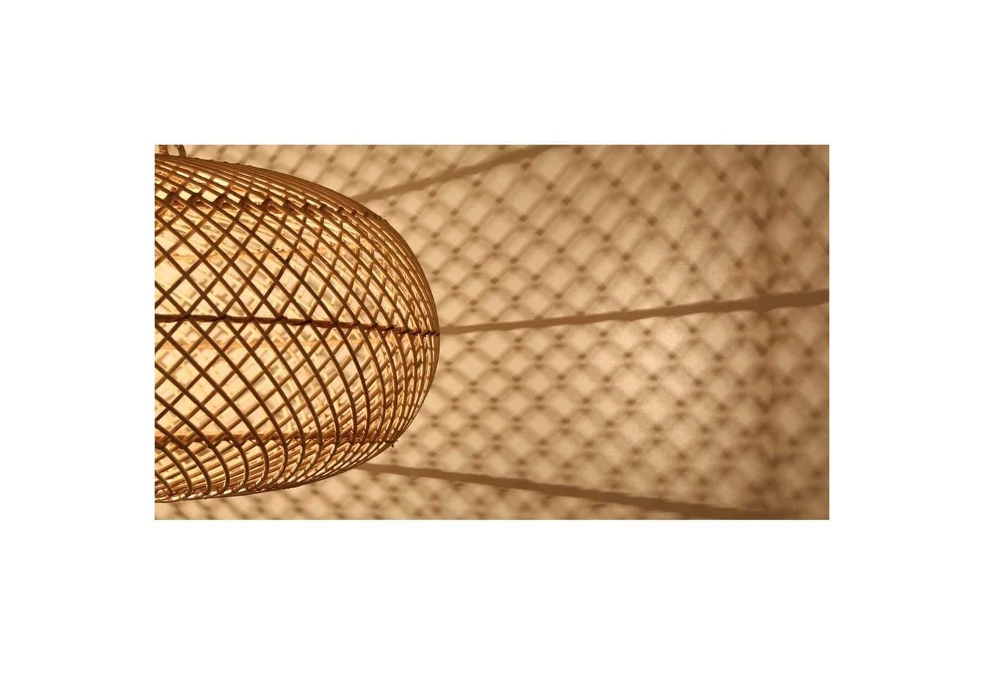 Casa Moro Rattan Deckenleuchte Boho Pendelleuchte Wohnzimmer Esszimmer Natur Lampe - Bild 3