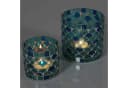 Casa Moro Windlicht Athen Orientalisches Mosaik Hellblau Glas Bild 2