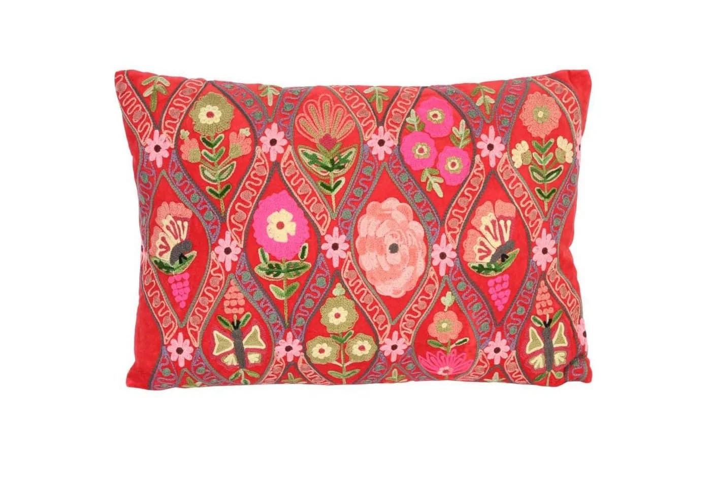Casa Moro Dekokissen Jolina 48x30 cm mit Blumen & Schmetterlingen bestickt - Bild 2
