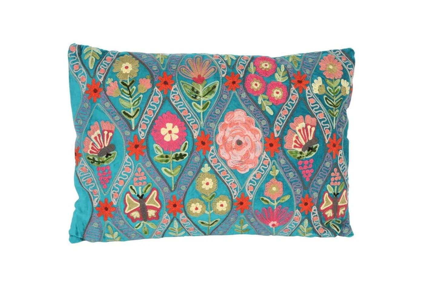 Casa Moro Dekokissen Jolina 48x30 mit Blumen & Schmetterlingen bestickt - Bild 2