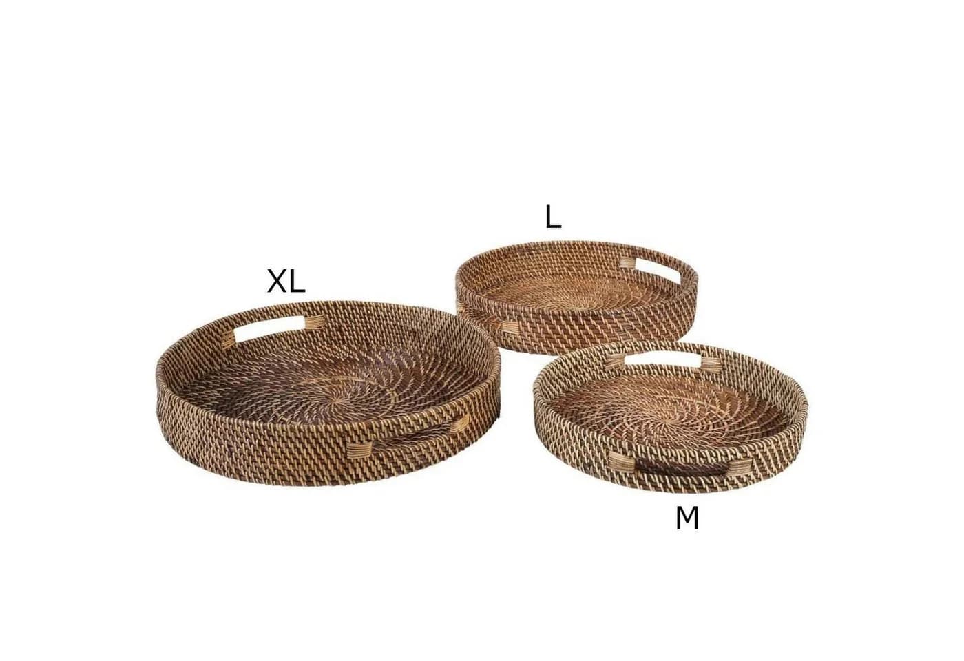 Casa Moro Dekotablett Rattan Serviertablett BEA rund mit Griffen - Bild 3