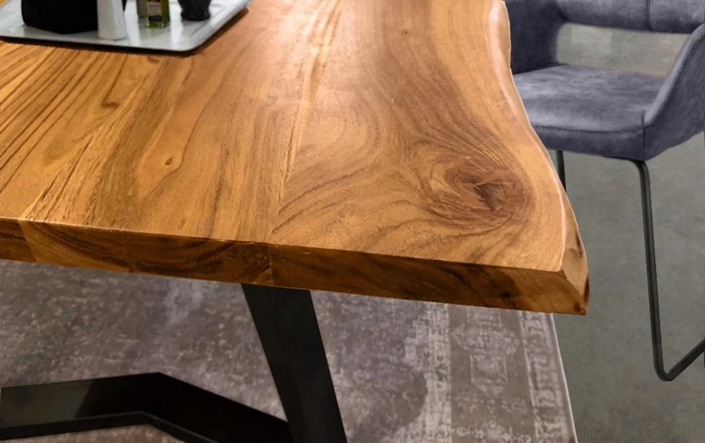 Sitheim® Esstisch PHOENIX Massiv Akazie Live Edge 180/200/220cm - Bild 4