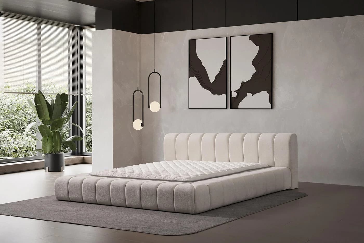 Sitheim-Europe Polsterbett HEAVEN Beige inkl. Matratze & Lattenroste